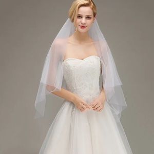 New beautiful 2T fingertip veil fingertip length